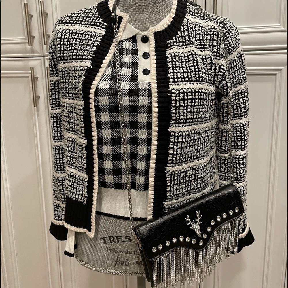 Tassel clutch/shoulder bag - Picture 3 of 7